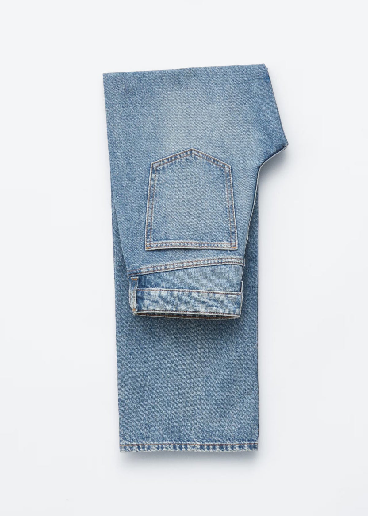 Jean droit bleu