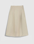 Jupe midi beige